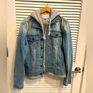 Men’s sun and stone jean jacket with hood